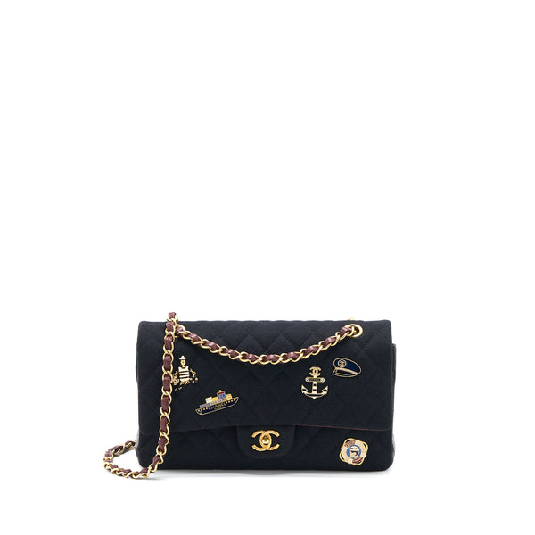 Chanel Medium Classic Double Flap Bag 2018 Metiers d’Art Paris-Hamburg Collection Wool GHW