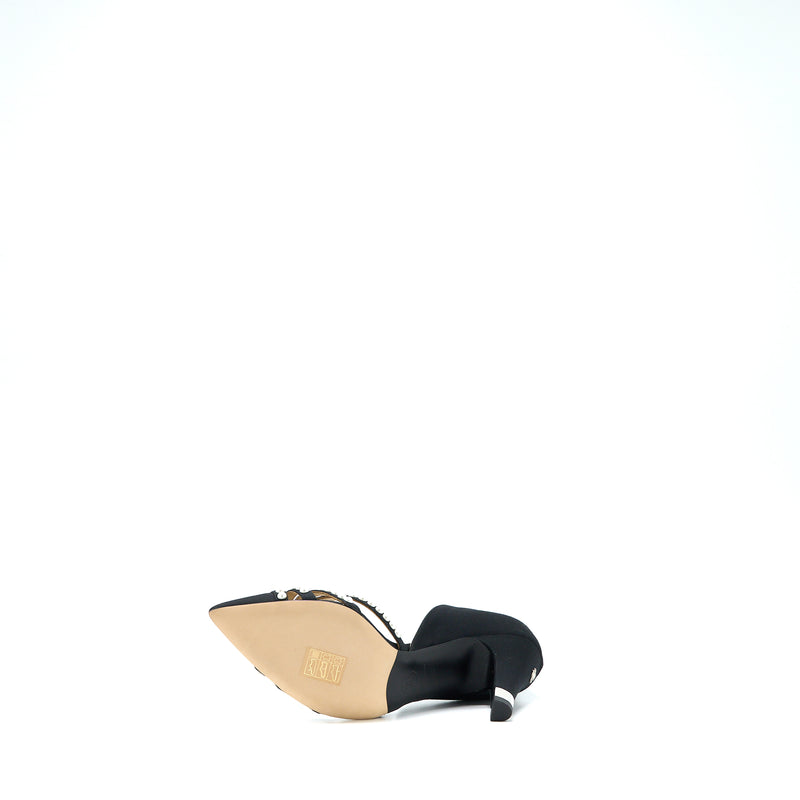 Chanel Size 36 Heels with Pearl Black/White