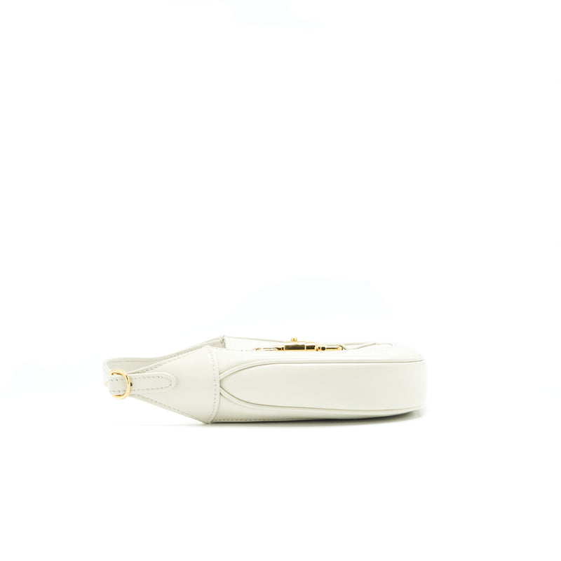 Gucci Jackie 1961 Mini Hobo Bag White GHW