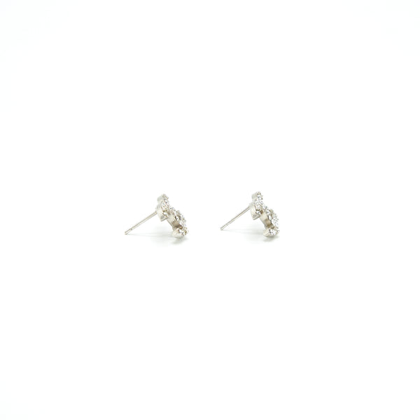 CHANEL CC LOGO CRYSTAL EARRINGS