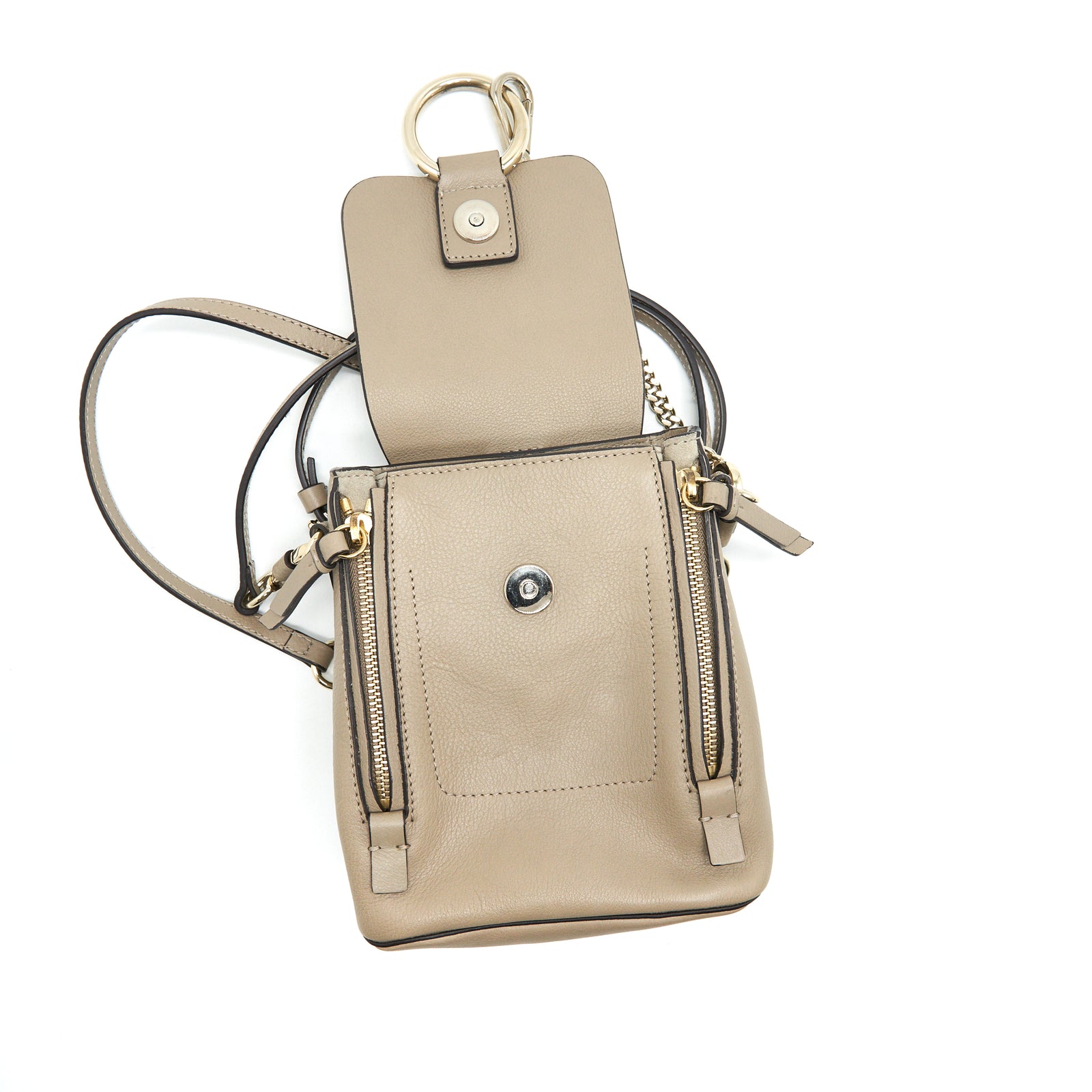 chloe faye mini backpack airy grey Chloe Mini Faye Backpack Light Grey