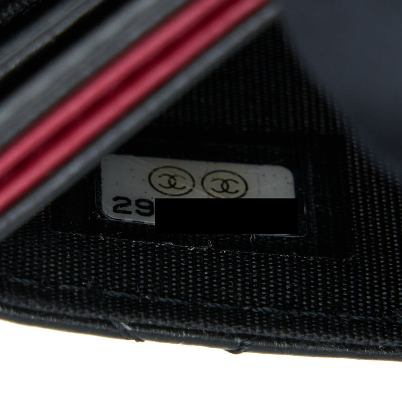 Chanel Gabrielle Card Holder Aged Calfskin Black GHW