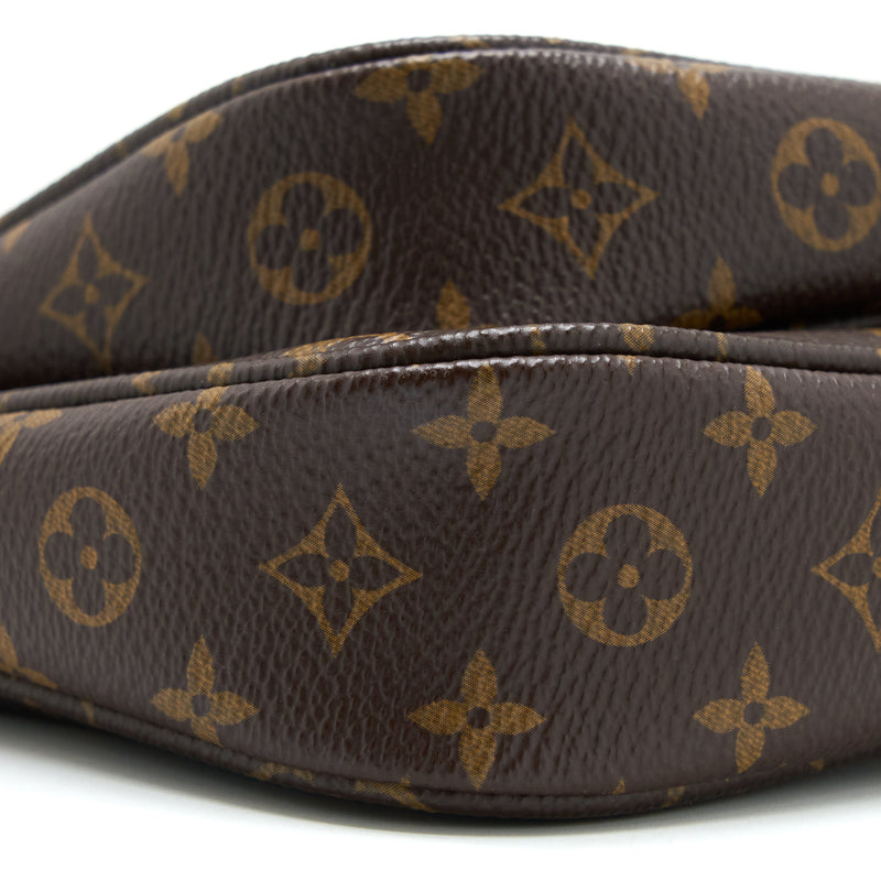 Louis Vuitton Multi Pochette Accessories Monogram Canvas Khaki Strap GHW (New Version)