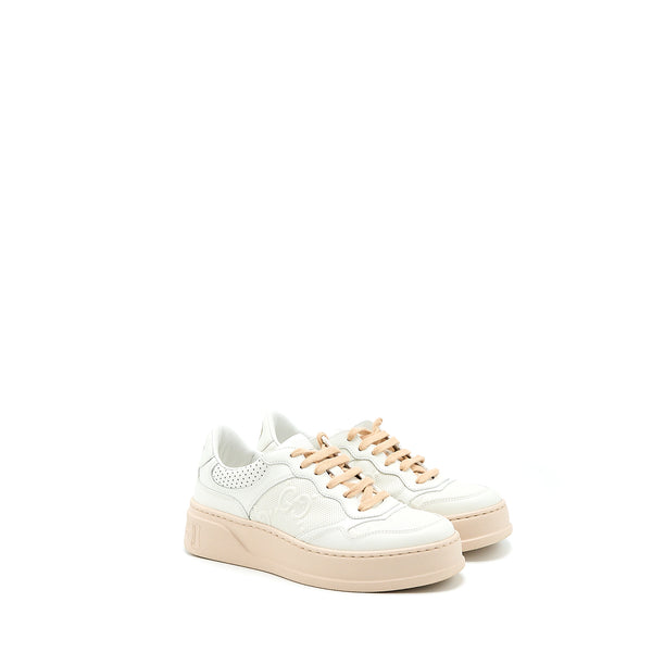 Gucci Size 36 Women’s GG Embossed Sneaker White/Pink