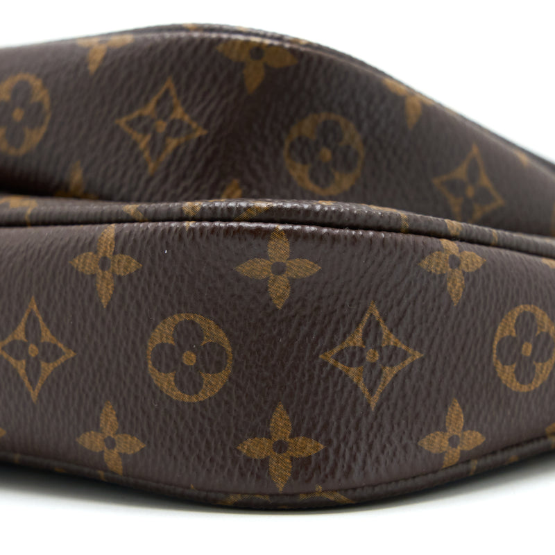 Louis Vuitton Multi Pochette Accessories Monogram Canvas Khaki Strap GHW (New Version)