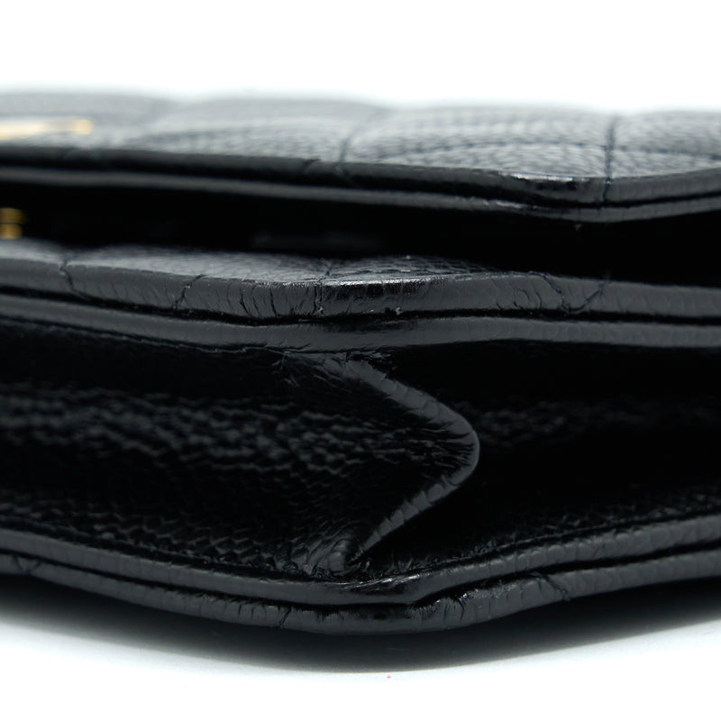 Chanel Classic Wallet On Chain Caviar Black GHW (Microchip)