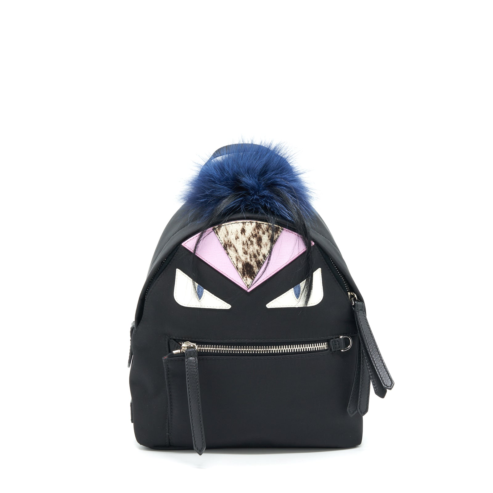 fendi monster mini studded nylon backpack Fendi Mini Monster Backpack Black/ Multicolour SHW