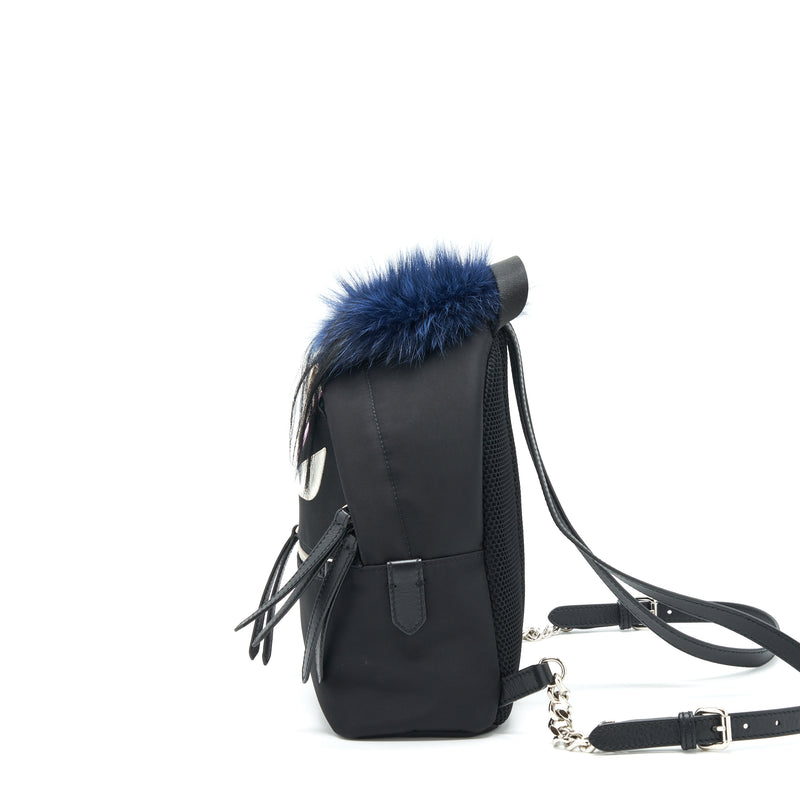 fendi backpack mini monster Backpack in Black, Fabric tone hardware Fendi Monster Backpack Mini Black