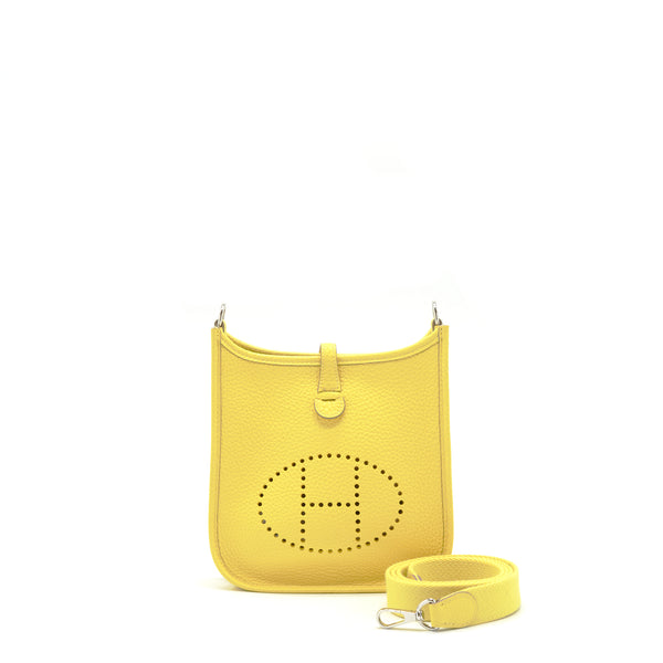Hermes Mini Evelyne Clemence Lime/Lime SHW Stamp Y