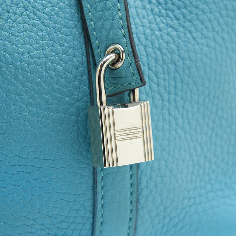 Hermes Picotin 18 Lock Bag Blue Toll SHW Stamp T