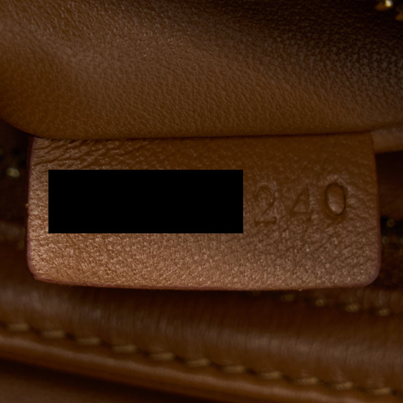 Celine Medium Triomphe Bag in Textile Natural Calfskin GHW