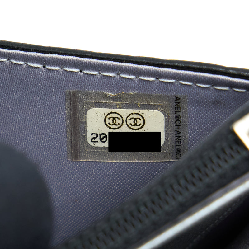 Chanel Camellia Wallet On Chain Lambskin Black SHW