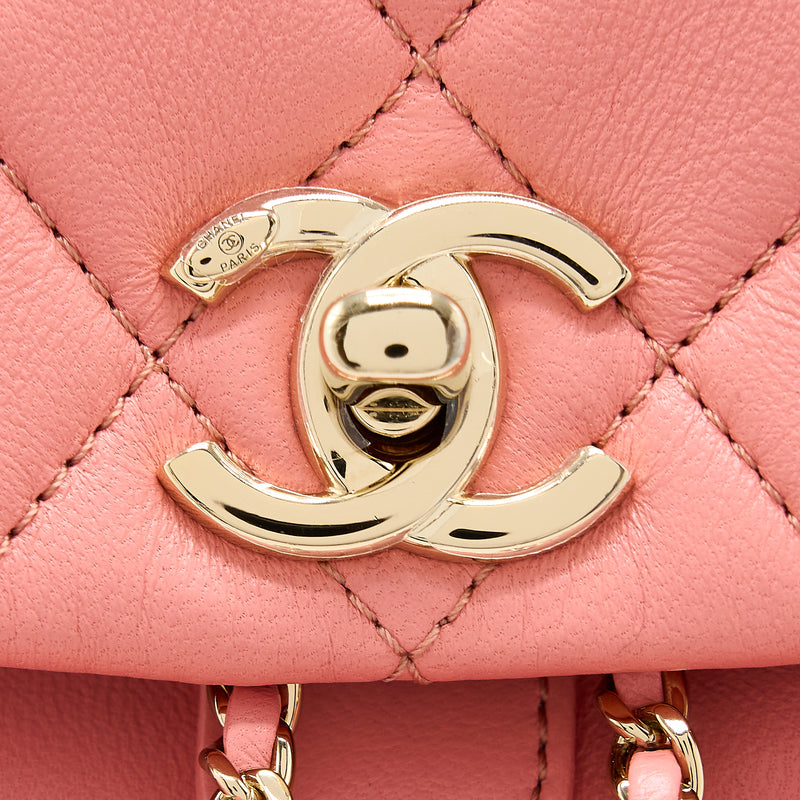 Chanel Duma Mini Backpack Lambskin Pink LGHW(Microchip)