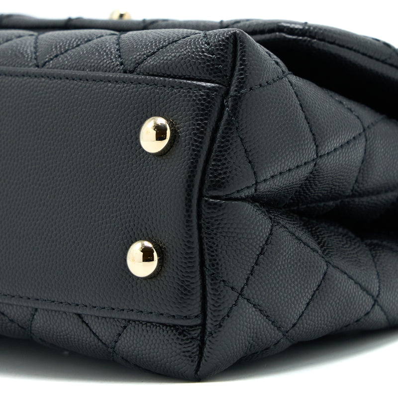 Chanel Small Coco Handle Caviar Black LGHW