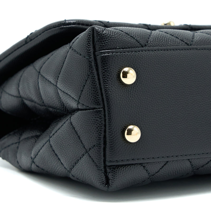 Chanel Small Coco Handle Caviar Black LGHW