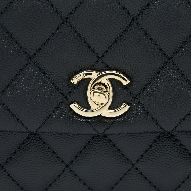 Chanel Small Coco Handle Caviar Black LGHW