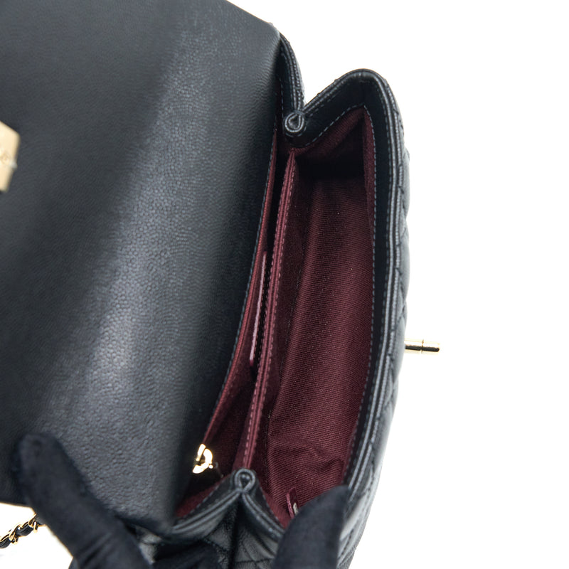 Chanel Small Coco Handle Caviar Black LGHW