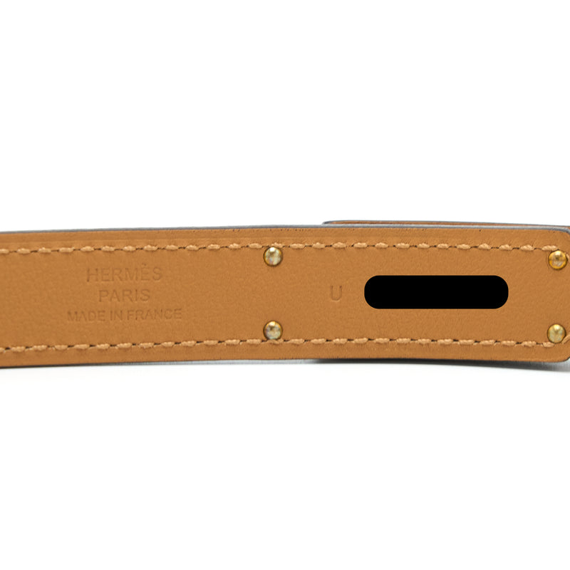 Hermes Kelly 18 Belt Epsom Black RGHW Stamp U