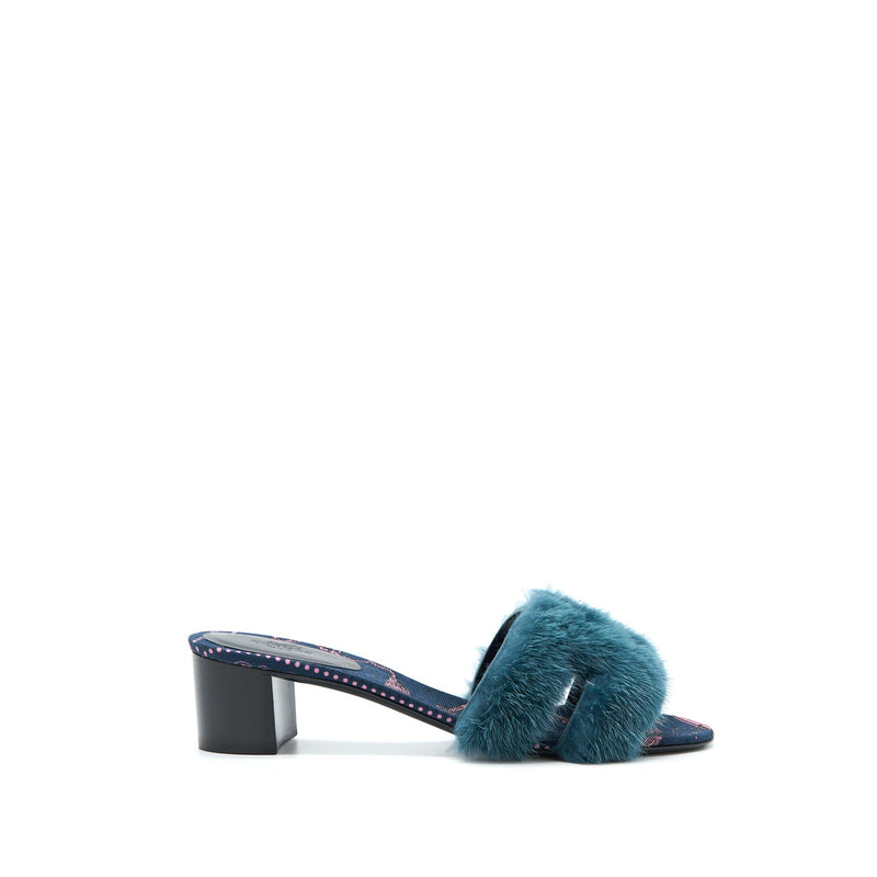 Louis Vuitton - Multicolore Heel Mules Sandals Blanc 38