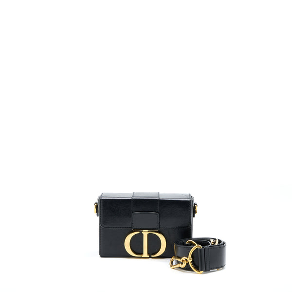 Dior 30 Montaigne Mini Box Bag Lambskin Black GHW