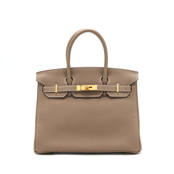 Hermes Birkin 30 Togo Etoupe GHW Stamp C