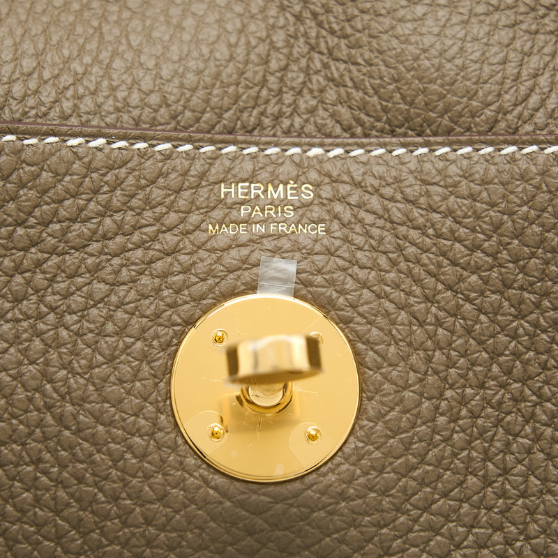 Hermes Lindy 26 Clemence Etoupe GHW Stamp U