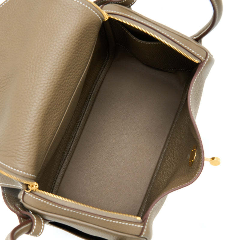 Hermes Lindy 26 Clemence Etoupe GHW Stamp U