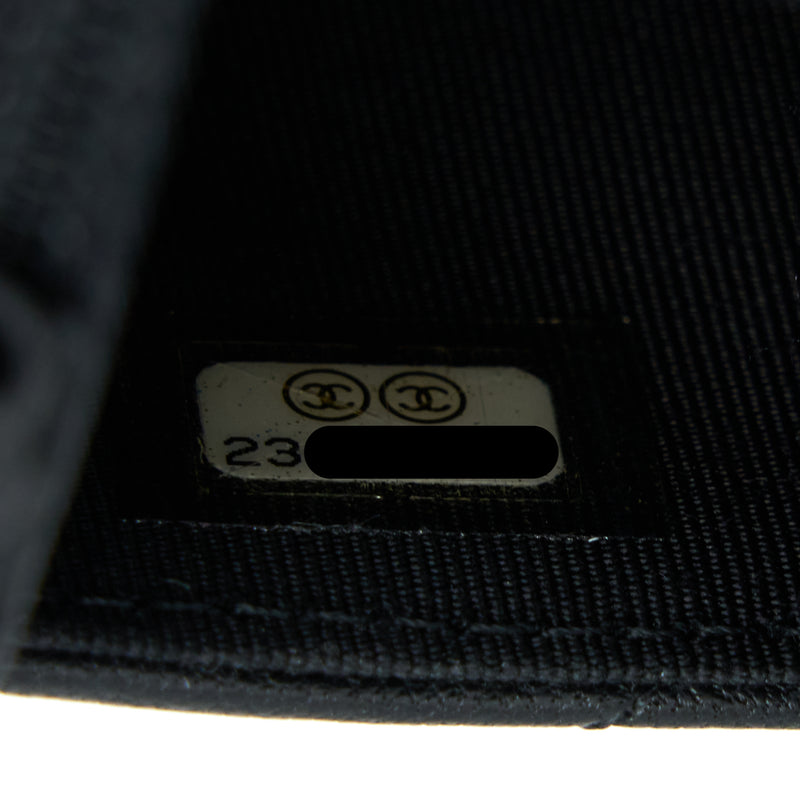 Chanel 2.55 So Black Wallet On Chain Calfskin With Black Hardware