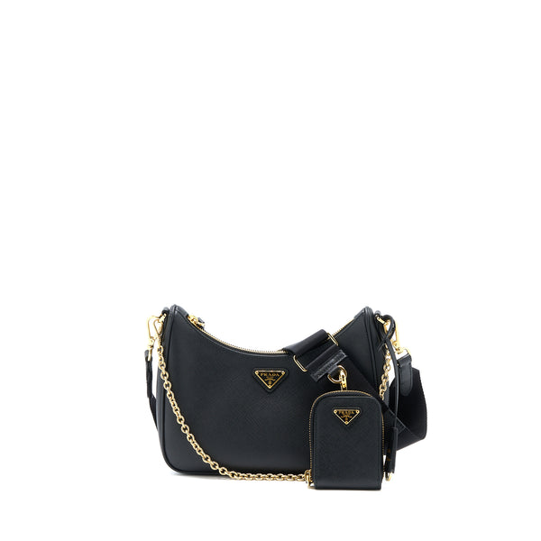 Prada Re-Edition 2005 Saffiano Black GHW