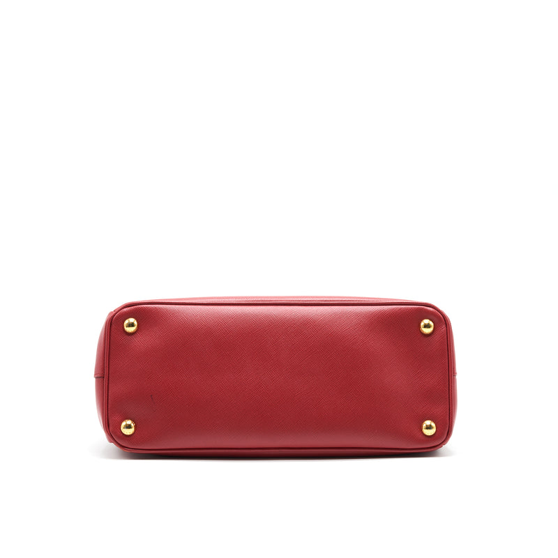 Prada Saffiano Tote Bag Red with GHW