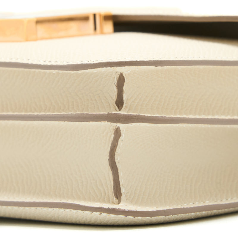 Hermes Mini Constance Epsom Craie RGHW Stamp Y