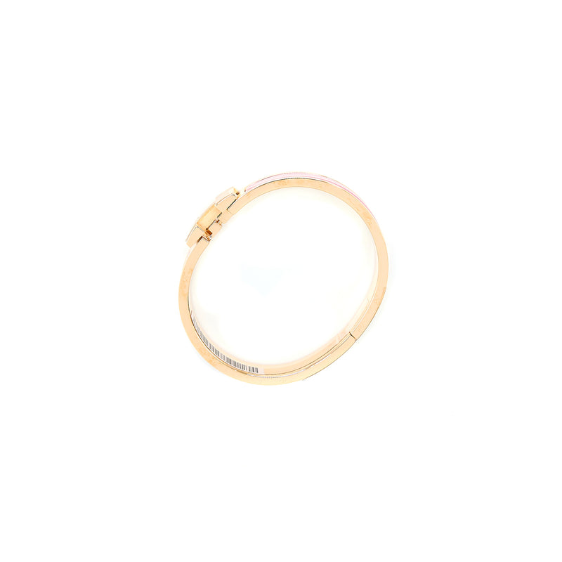 Hermes Size PM Clic H Bracelet Plaque/Rose RGHW