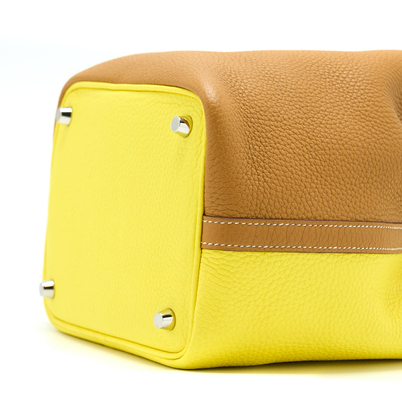 Hermes Picotin 18 Clemence Lime/Sesame SHW Stamp Y With An Extra Twilly