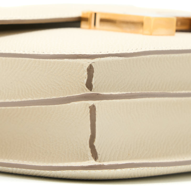 Hermes Mini Constance Epsom Craie RGHW Stamp Y