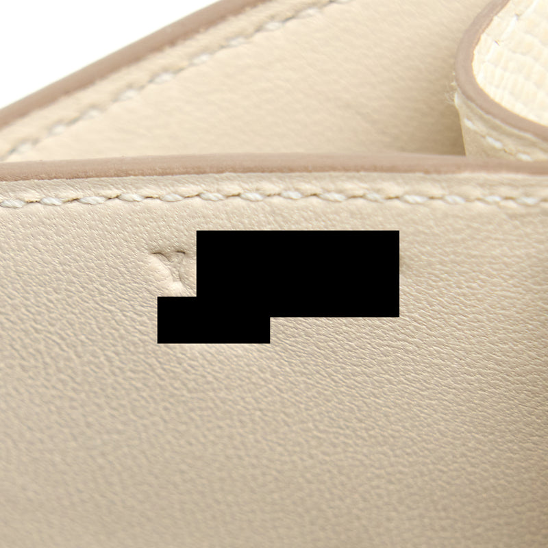 Hermes Mini Constance Epsom Craie RGHW Stamp Y