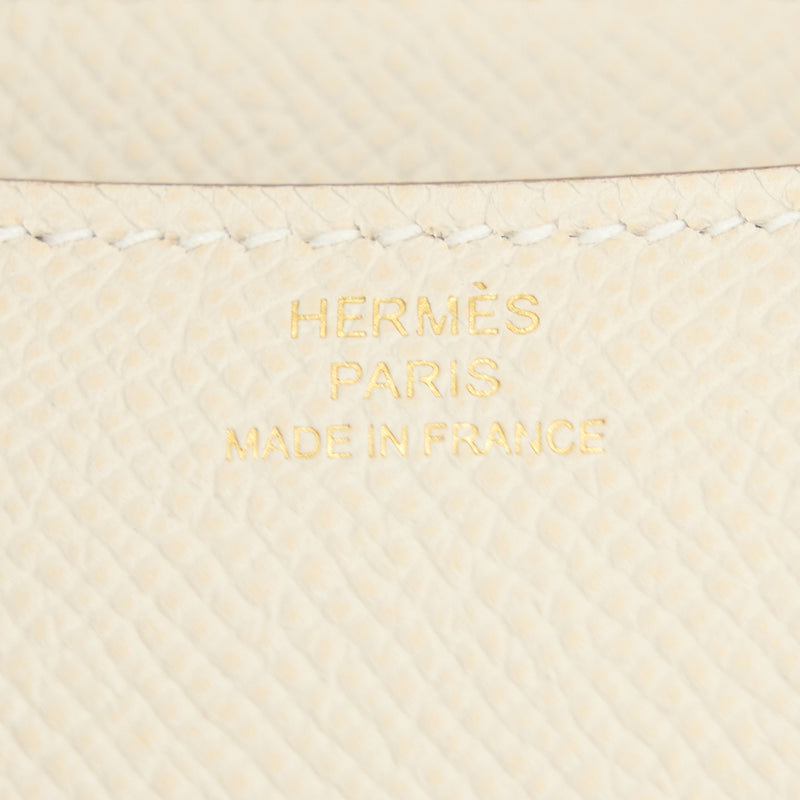 Hermes Mini Constance Epsom Craie RGHW Stamp Y