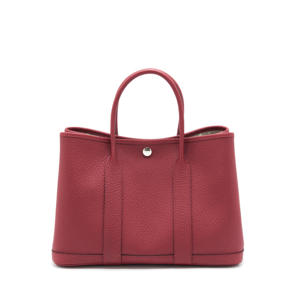 Hermes Garden Party 30 Vache Country K1 Rouge Grenat SHW Stamp U