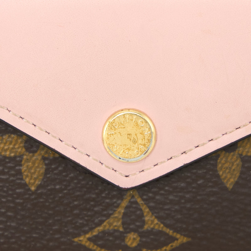 Louis Vuitton Zoe Wallet Monogram Canvas/Rose Ballerine GHW