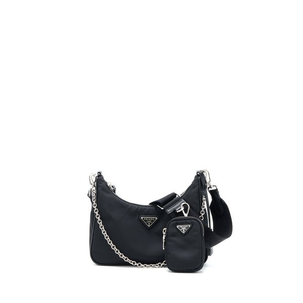 Prada Re-Edition 2005 Re-Nylon Bag Black SHW