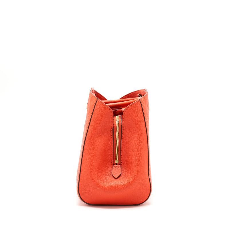 Louis Vuitton Montaigne MM Orange Monogram Empreinte Year 2015