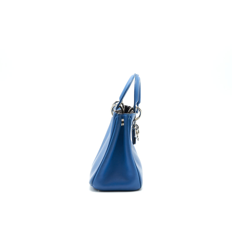 Dior Mini Diorissimo Bag Blue/ Brown with SHW