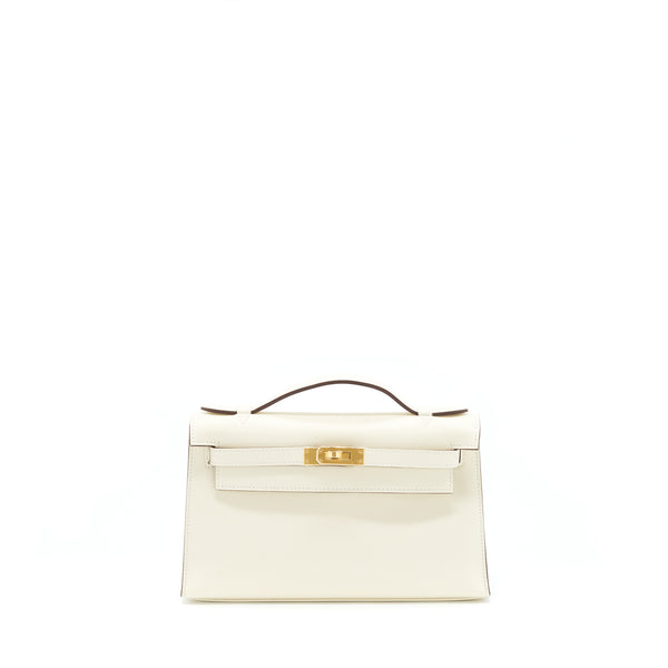 Hermes Kelly Pochette Swift Nata GHW Stamp Z