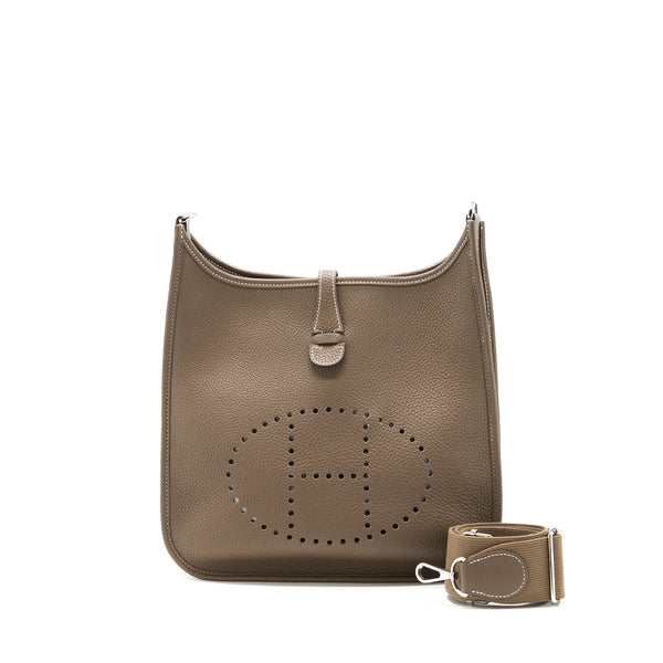 Hermes Evelyne 29 Clemence Etoupe SHW Stamp Y