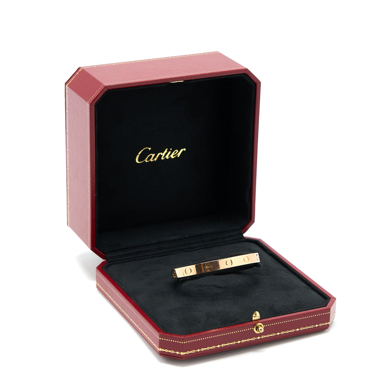 Cartier Size 16 Love Cuff Bracelet Rose Gold