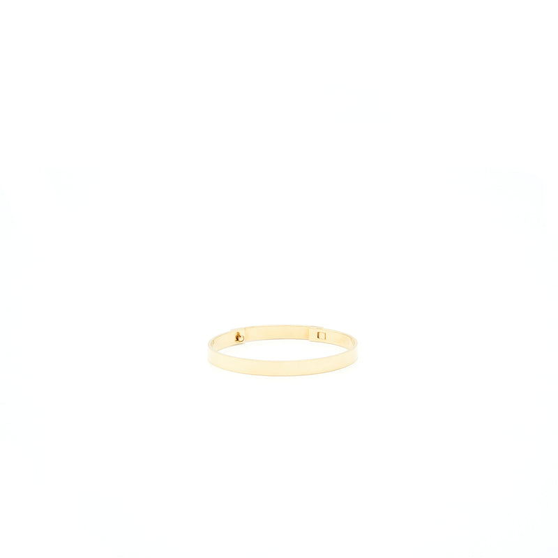 Hermes Size ST Collier De Chien Bracelet Small Model Gold Tone