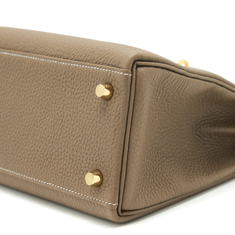 Hermes Kelly 25 Togo Etoupe GHW stamp Z