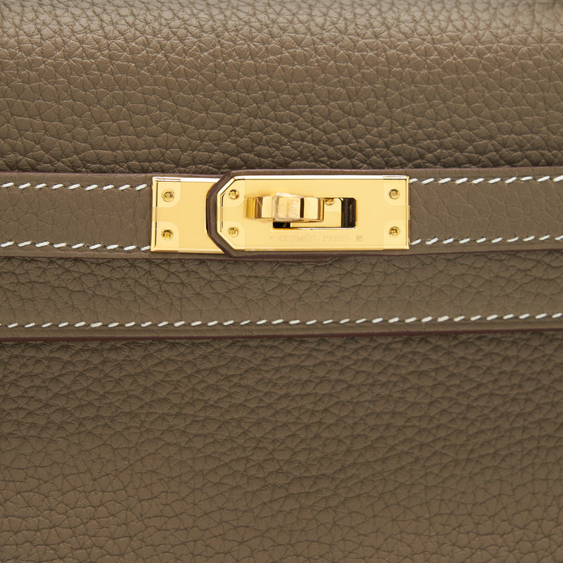 Hermes Kelly 25 Togo Etoupe GHW stamp Z