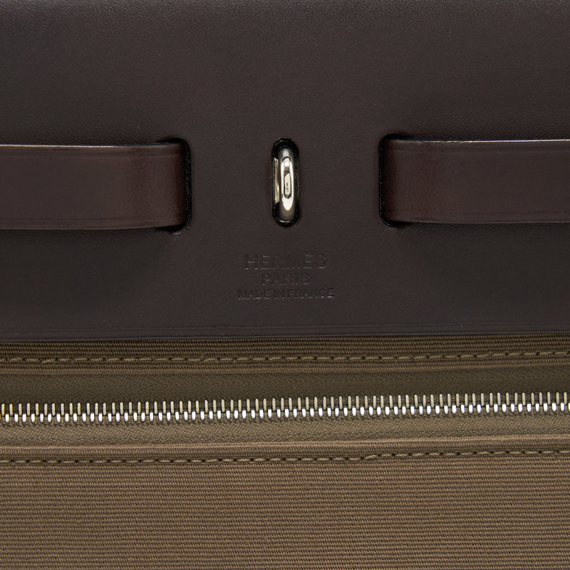Hermes Herbag 31 Etoupe SHW Stamp Square R