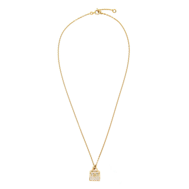Hermes Amulette Kelly Pendant Rose Gold With Diamonds (Old Version)