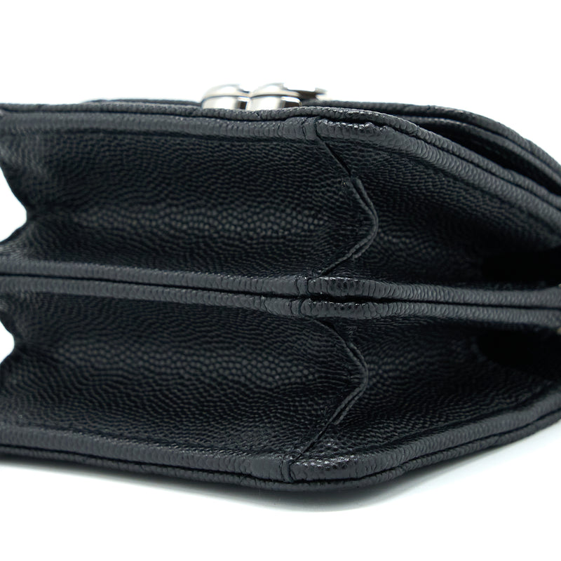 Chanel Clutch With Chain Caviar Black SHW